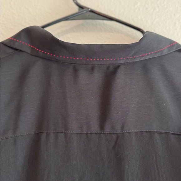 Vintage Black Shirt with Embroidered Hula Dancer - Picture 6 of 7